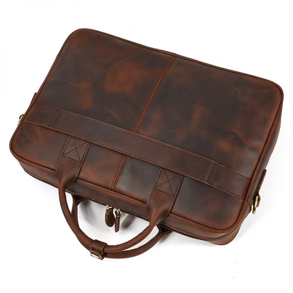 Men Genuine Leather Business Bags For 14 Inch Laptop