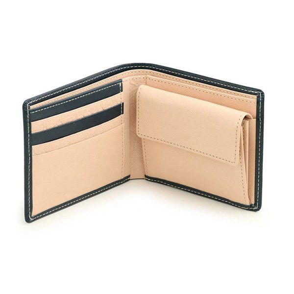 Custom Bifold Vegetable Tanned Leather Wallet for Men