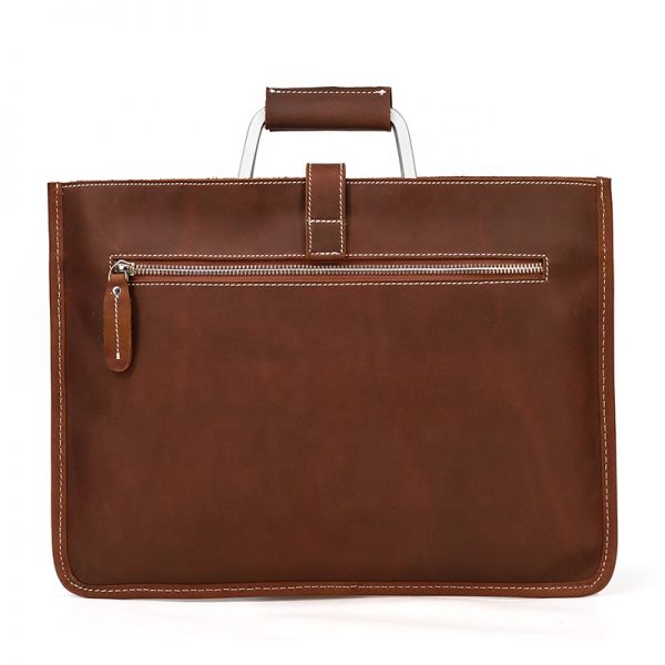 Unisex Cow Leather Business Leather Briefcase