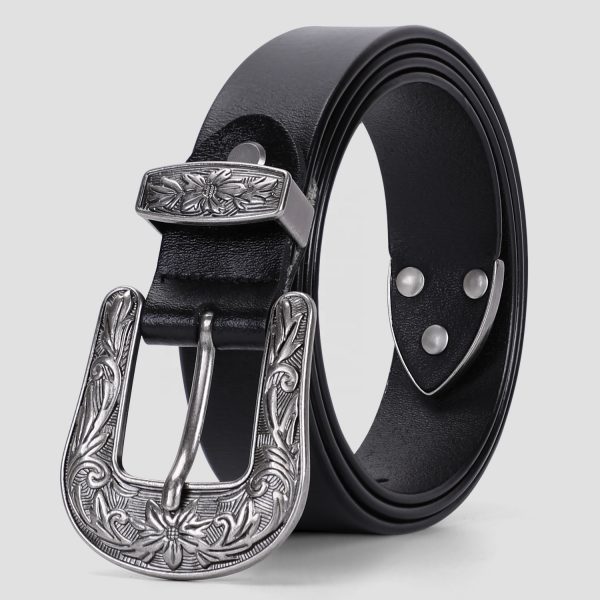 Hot Sell Fancy Wester Vintage Buckle Leather Designer Belt