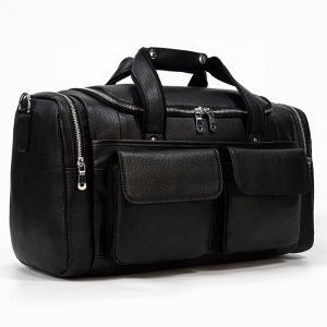 Luxury Classical Leather Weekender Duffle Bag