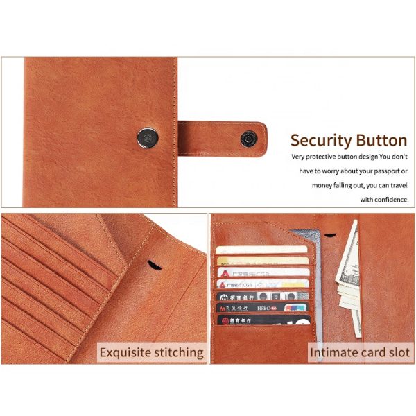 Custom embossed RFID blocking blank passport holder