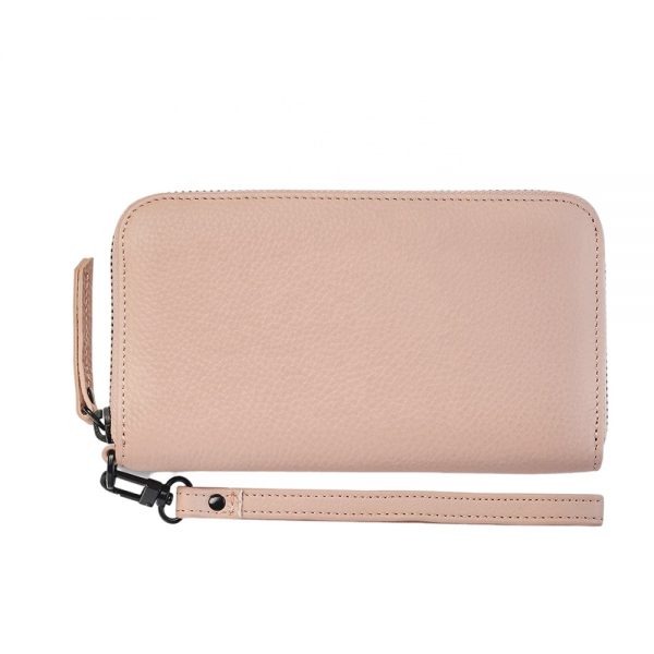 Luxury genuine cowhide leather long purse wallet