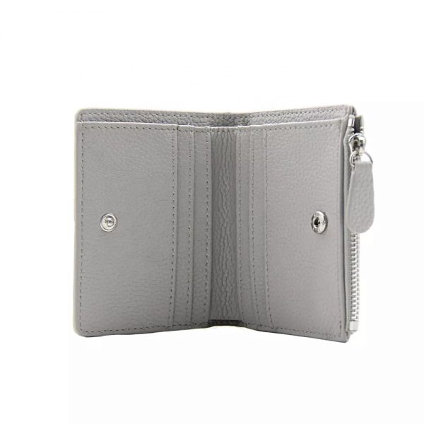 Fashion ladies beautiful wallets with short zipper