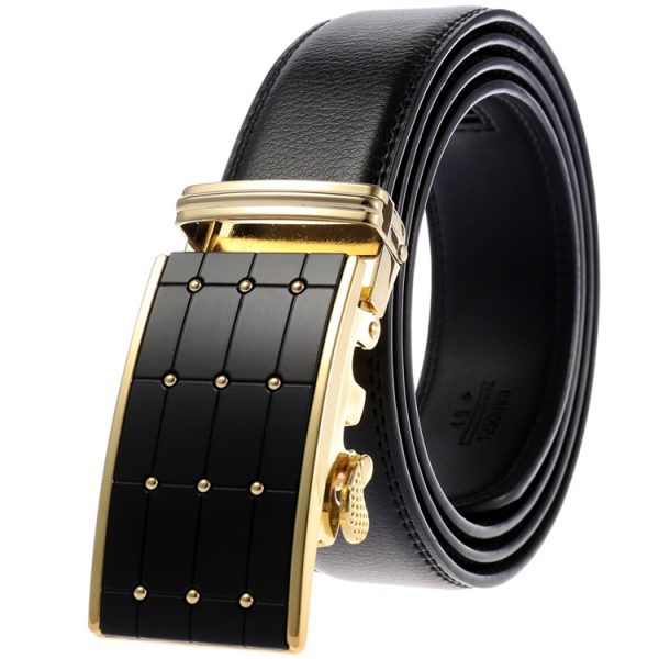 Wholesale Automatic Buckle Ratchet Genuine Leather Belt