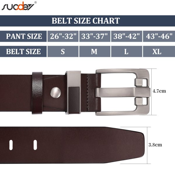 New Alloy Pin Buckle Anti-rust 100% Genuine Leather Belt