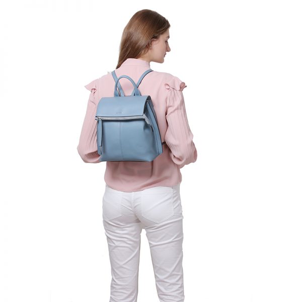 PU Leather Custom Fashion School Flap Backpack