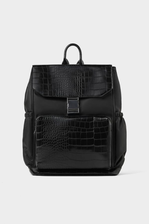 Wholesale guangzhou factory price crocodile leather backpack