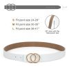 Double Ring Buckle Genuine Cowhide Leather Belt