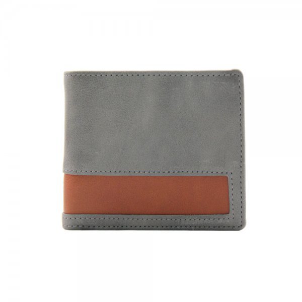 PU Leather Mens wallet with change zipper