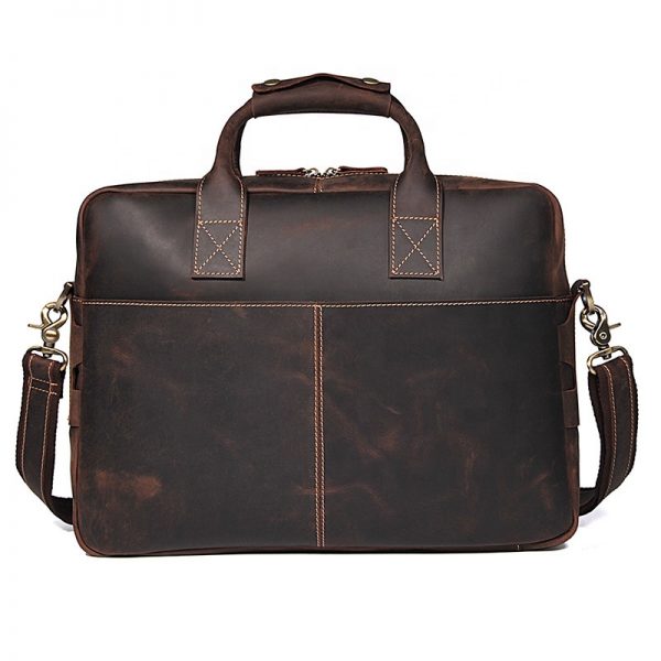 Classic Crazy Horse Leather Business Bag For 16″ Laptop