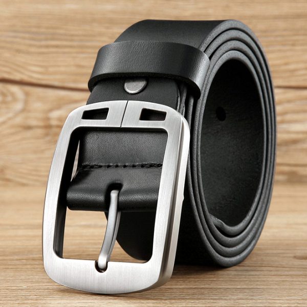 Top Grain Genuine Leather Belt with Pin Buckle