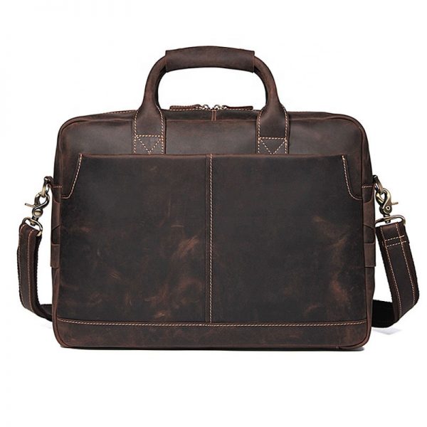 Classic Crazy Horse Leather Business Bag For 16″ Laptop