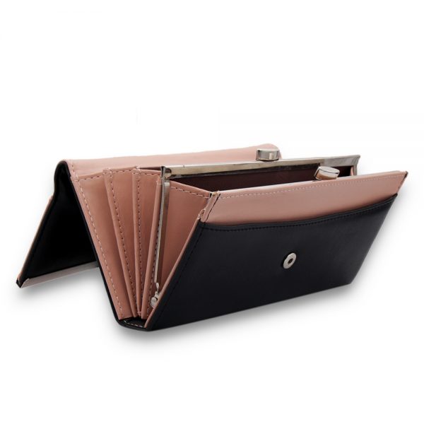 Designer long pu leather wallets for women
