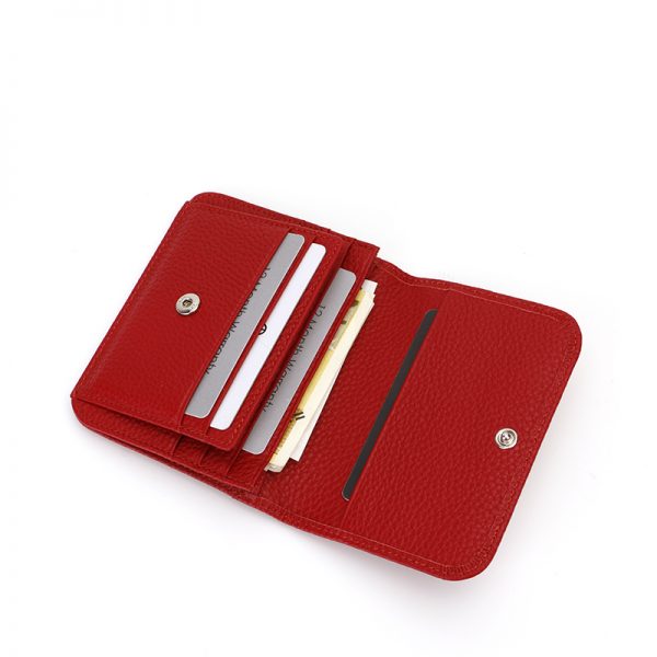 Genuine leather card wallet minimalist card holder