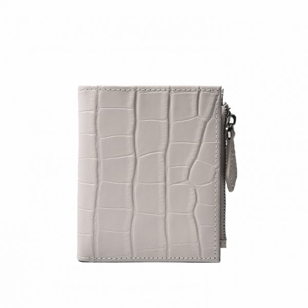 Croco leather women wallet with zipper