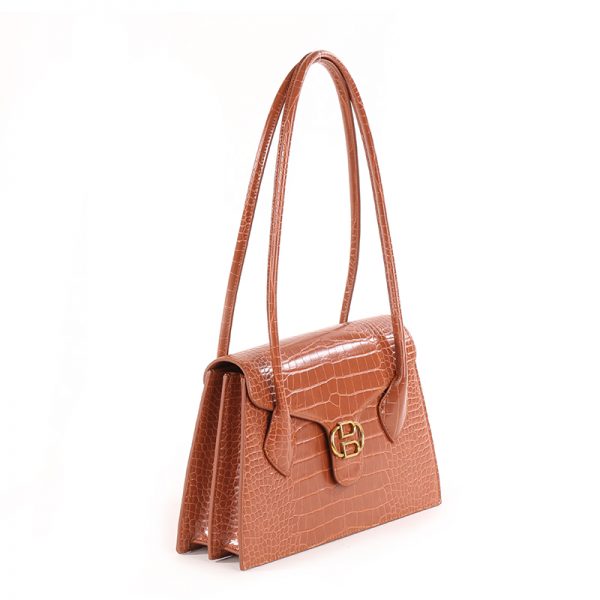 Fashion PU Leather Customized crocodile shoulder handbags