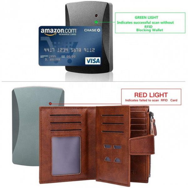 New modern business zipper rfid blocking mens wallet