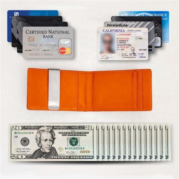 Small rfid blocking metal wallet with money clip