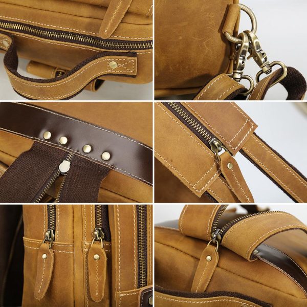 Custom Vintage Mini Genuine Leather Chest Sling Backpack