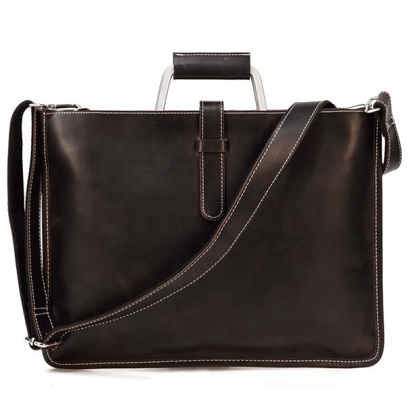 Unisex Cow Leather Business Leather Briefcase