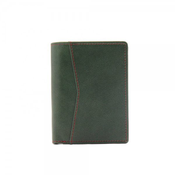 Custom logo slim genuine leather wallet