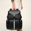 Fashion laptop first layer genuine leather outdoor backpack