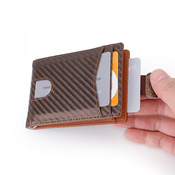 Custom PU Leather Money Clip Wallet with Logo