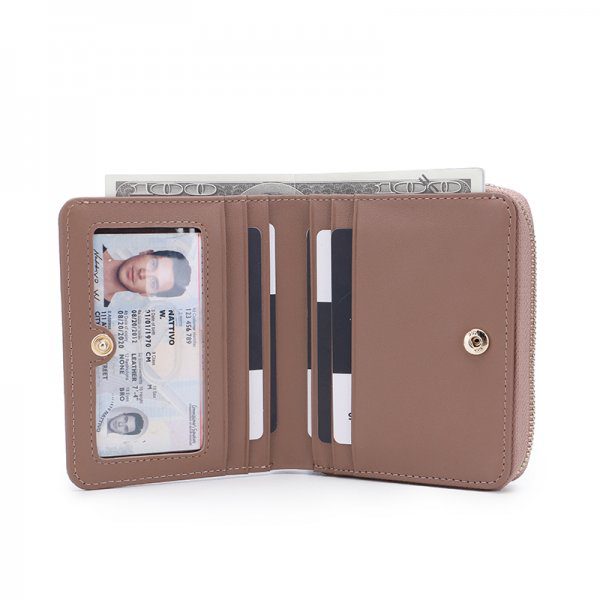 RFID Blocking Small Bifold PU Leather Wallet for Women