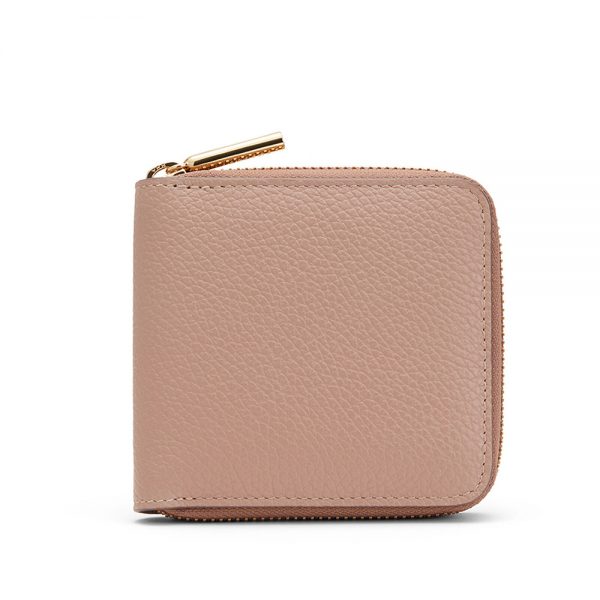 Custom Logo Genuine Leather Zipper Wallet