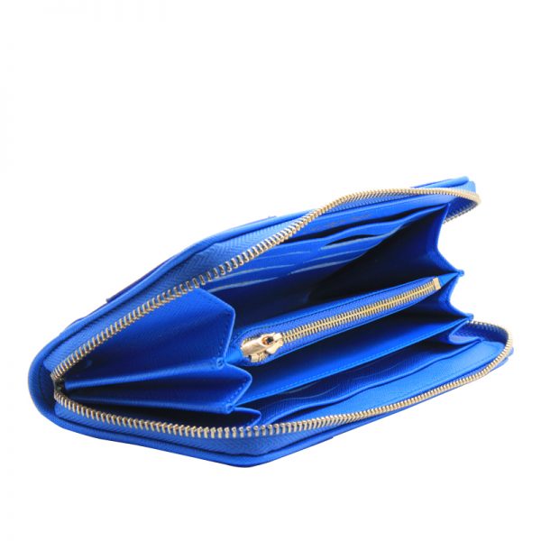Zipper leather wallet for women