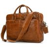 Full Grains Italian Leather Briefcase for Women & Men