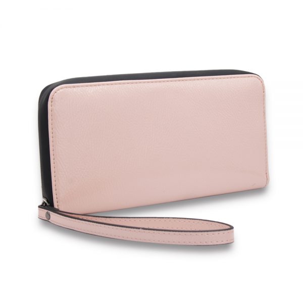 Factory wholesale price PU leather zipper women leather wallet
