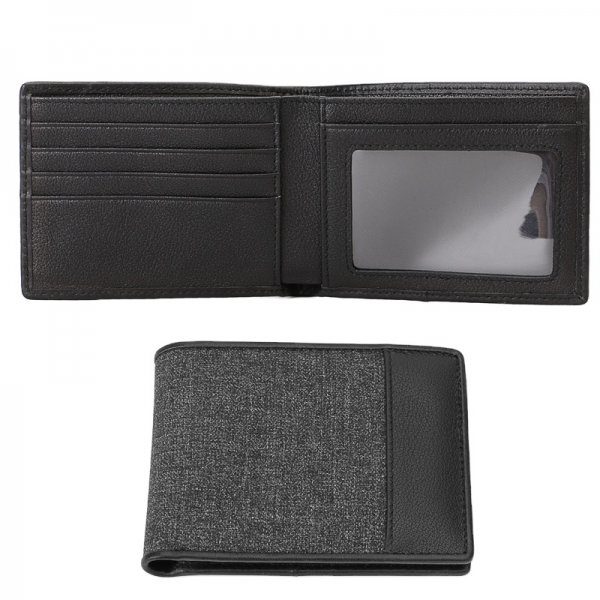 Customized Logo Rfid Blocking Minimalist Genuine Leather Wallet