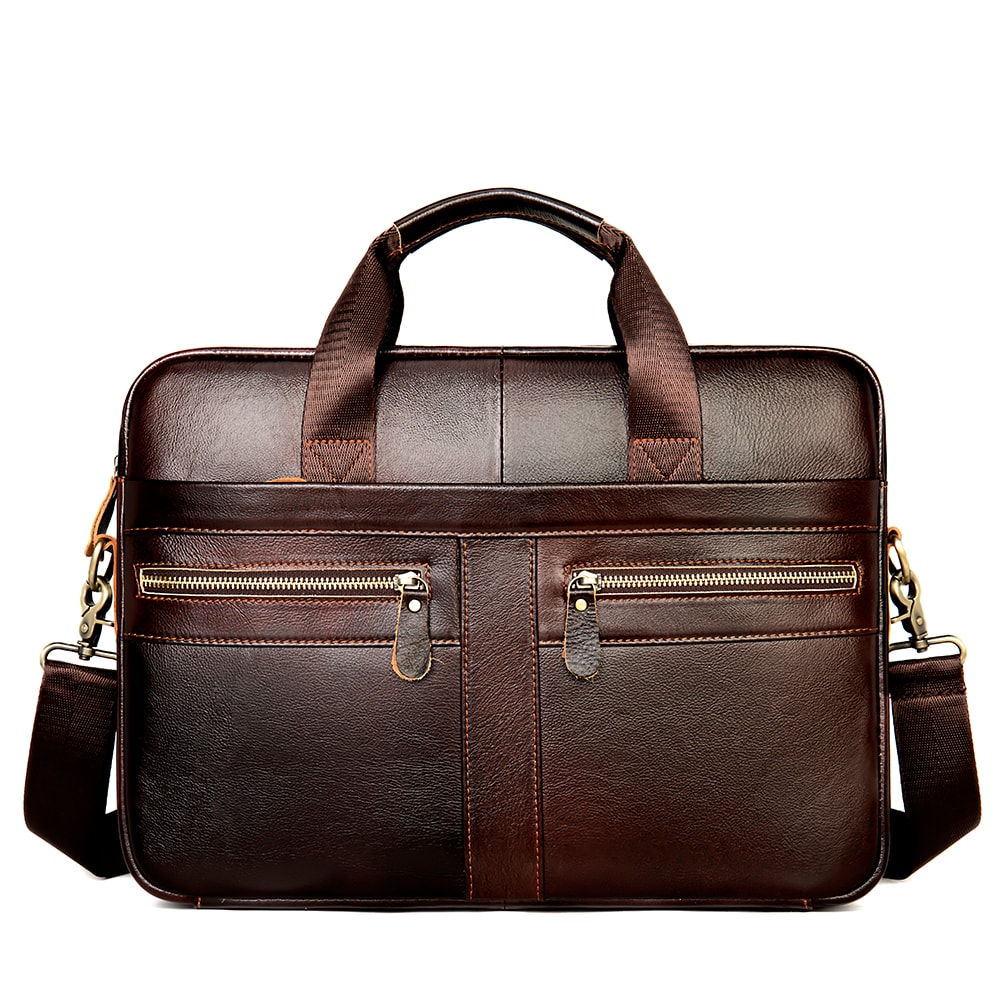 Amazon vintage fashion waterproof cowhide leather briefcase