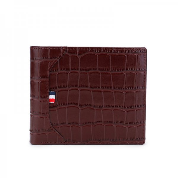 Custom Crocodile Pattern Vegan Leather Men’s Wallet