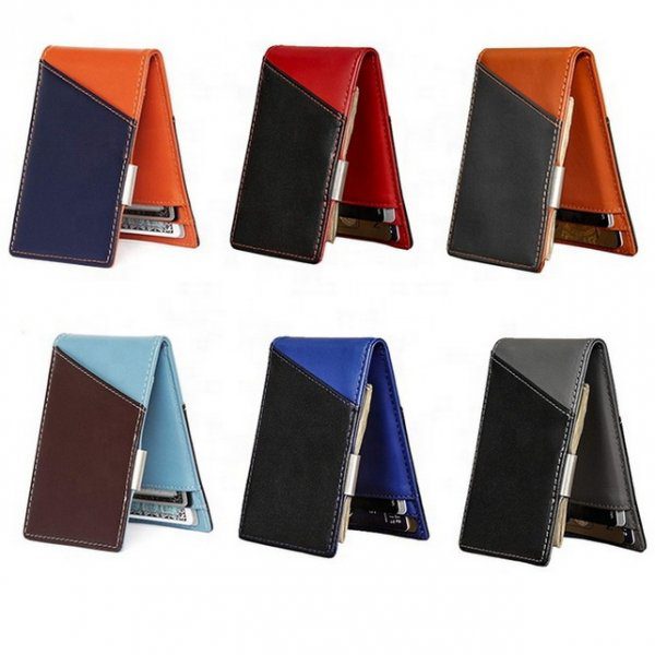 Small rfid blocking metal wallet with money clip