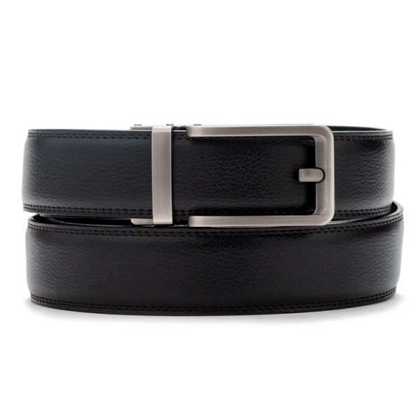Custom Removable Slide Buckle Wholesale Leather Ratchet Belt