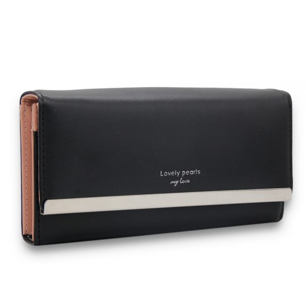 Designer long pu leather wallets for women