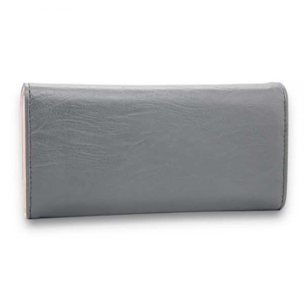 Designer trifold long clutch leather wallet