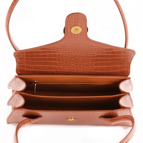 Fashion PU Leather Customized crocodile shoulder handbags