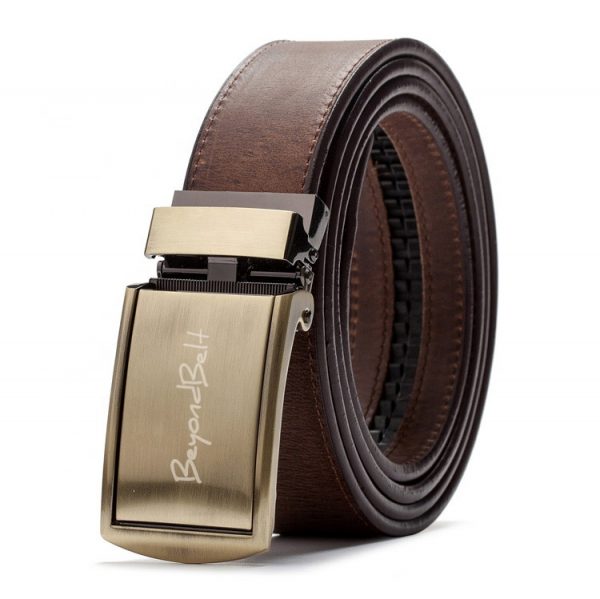Factory Custom Men’s 3.5cm Crazy Horse Pattern Leather Belt