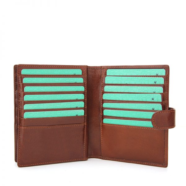 Vegetable tanned leather card holder