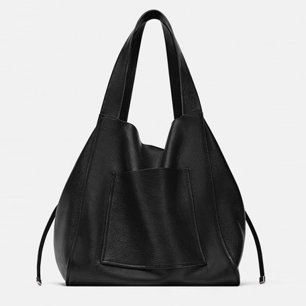 Custom soft PU pebbled vegan leather shoulder handbag