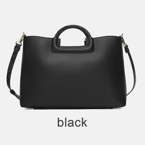 Custom PU vegan leather elegant female shoulder handbag