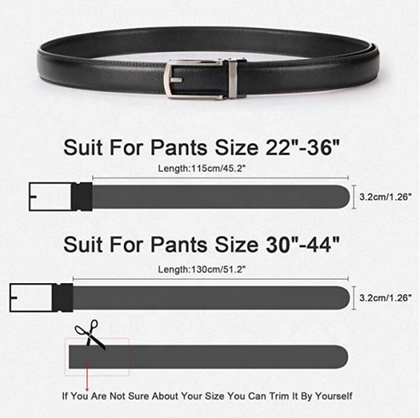 Genuine Leather Ratchet Belt for Men