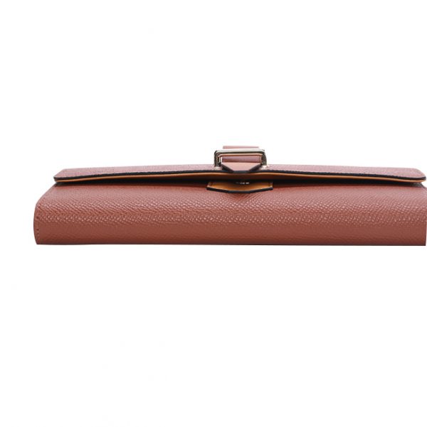 Tri-fold designer ladies long style leather clutch purse