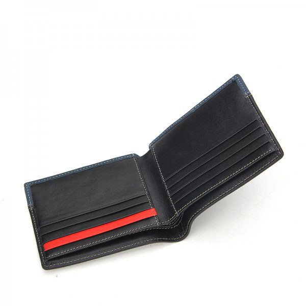 European Style Branded Genuine Leather Promotion RFID Men’s Wallet