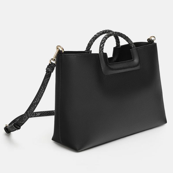 Custom PU vegan leather elegant female shoulder handbag
