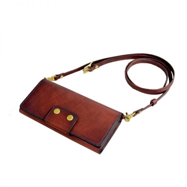 Gift idea high end vegetable tanned leather women wallet